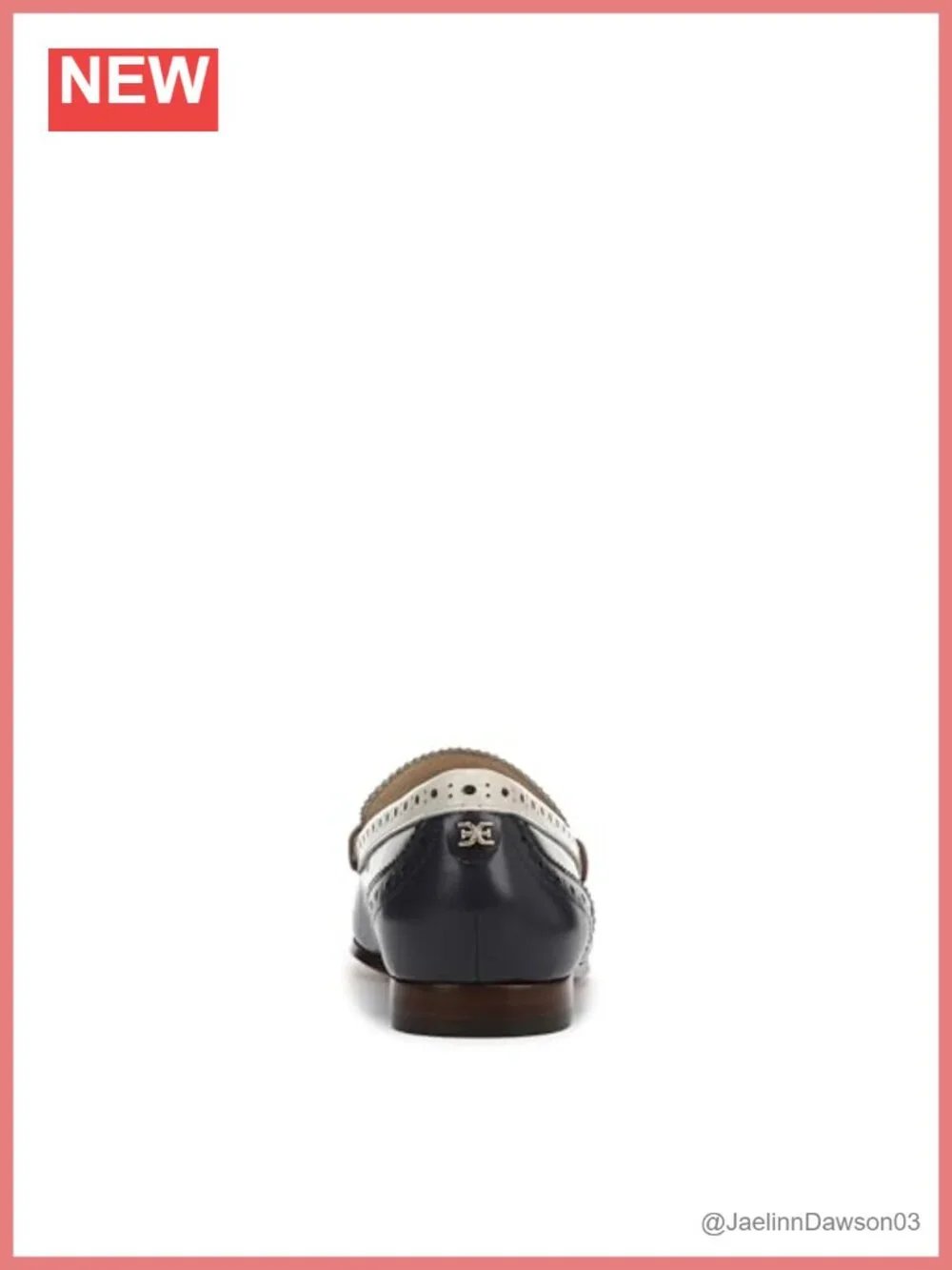Classic Leather Loafers, Slip-On, Almond Toe, Brogue Detail, Flat Heel, Formal